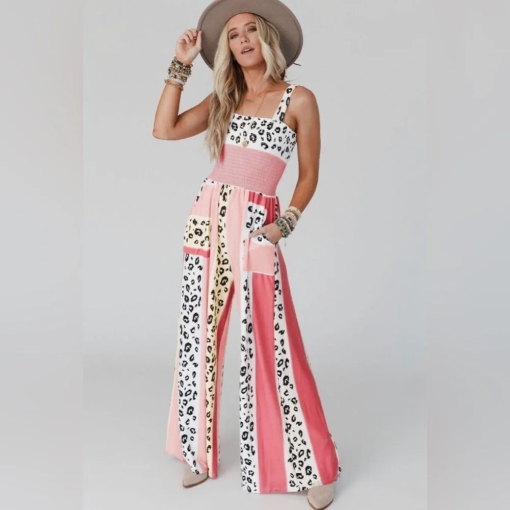 Gorgeous Color Block Leopard Romper - Picture 5 of 10